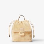 FENDI Backpack Beige shearling backpack